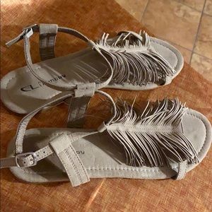 Fringe sandals